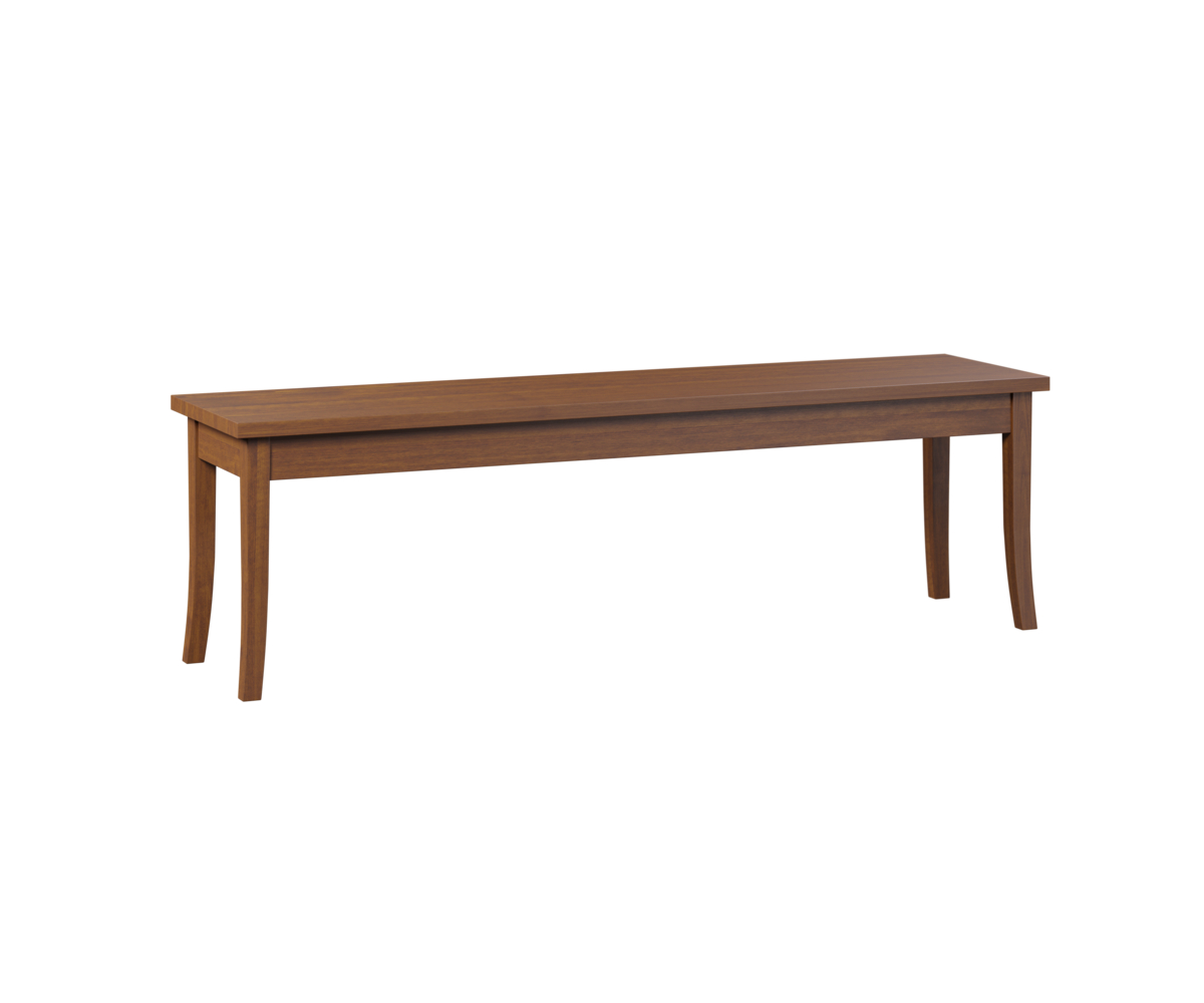 Curved Shaker Leg Bench Shore Casual Furniture