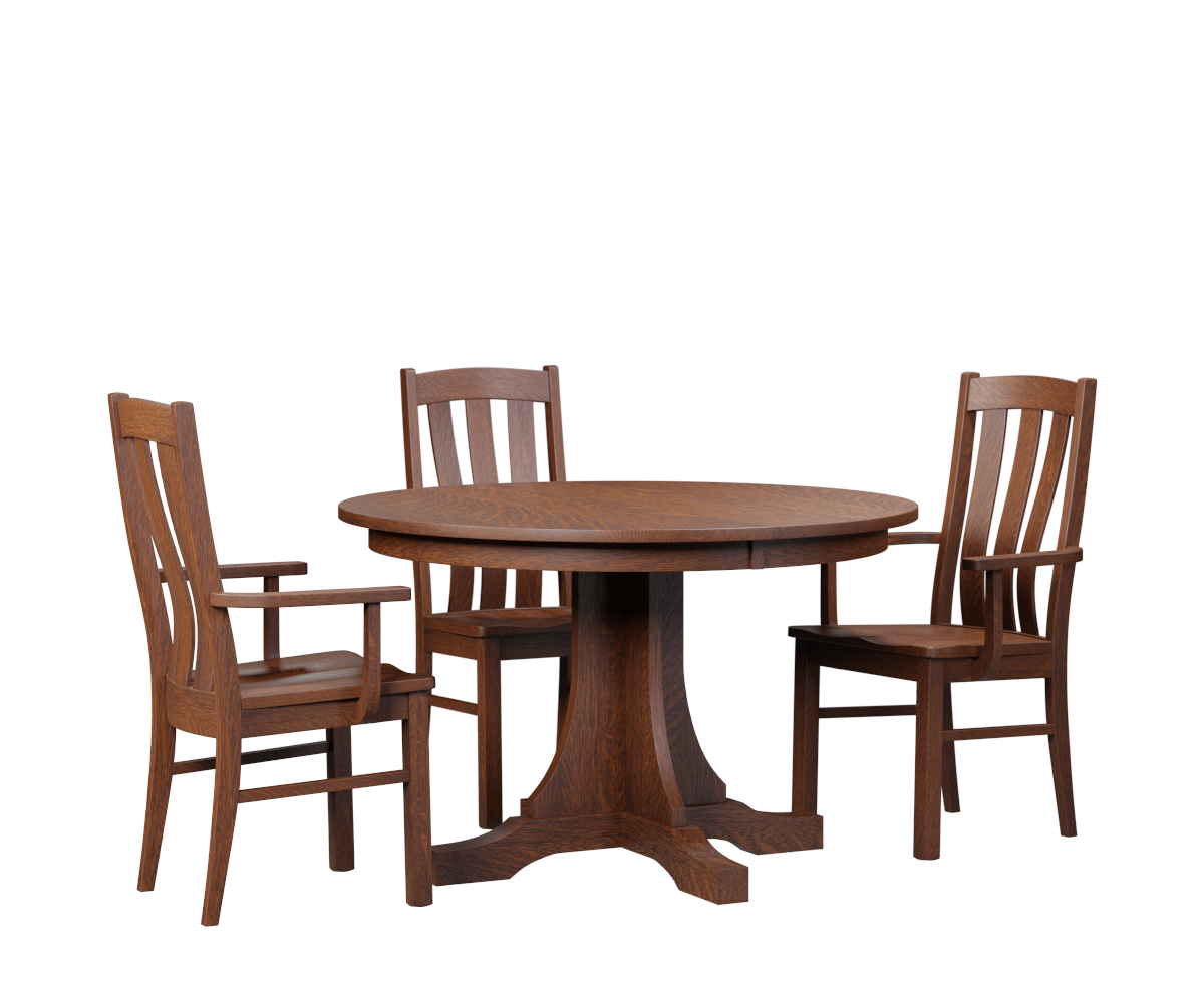 Mission Single Pedestal Table - Image 2
