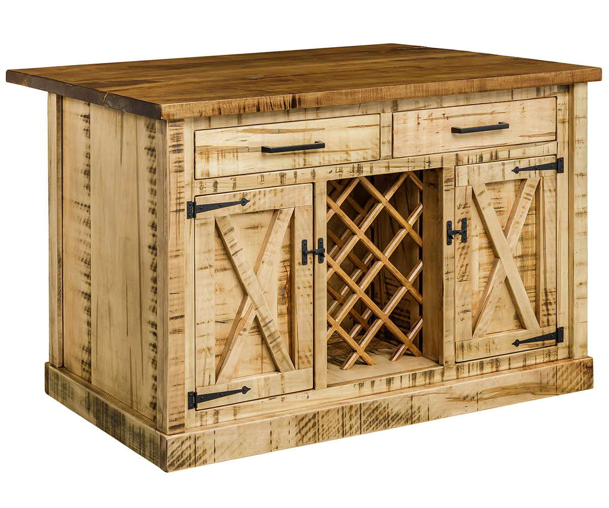 Bradmor Island With Wine Rack