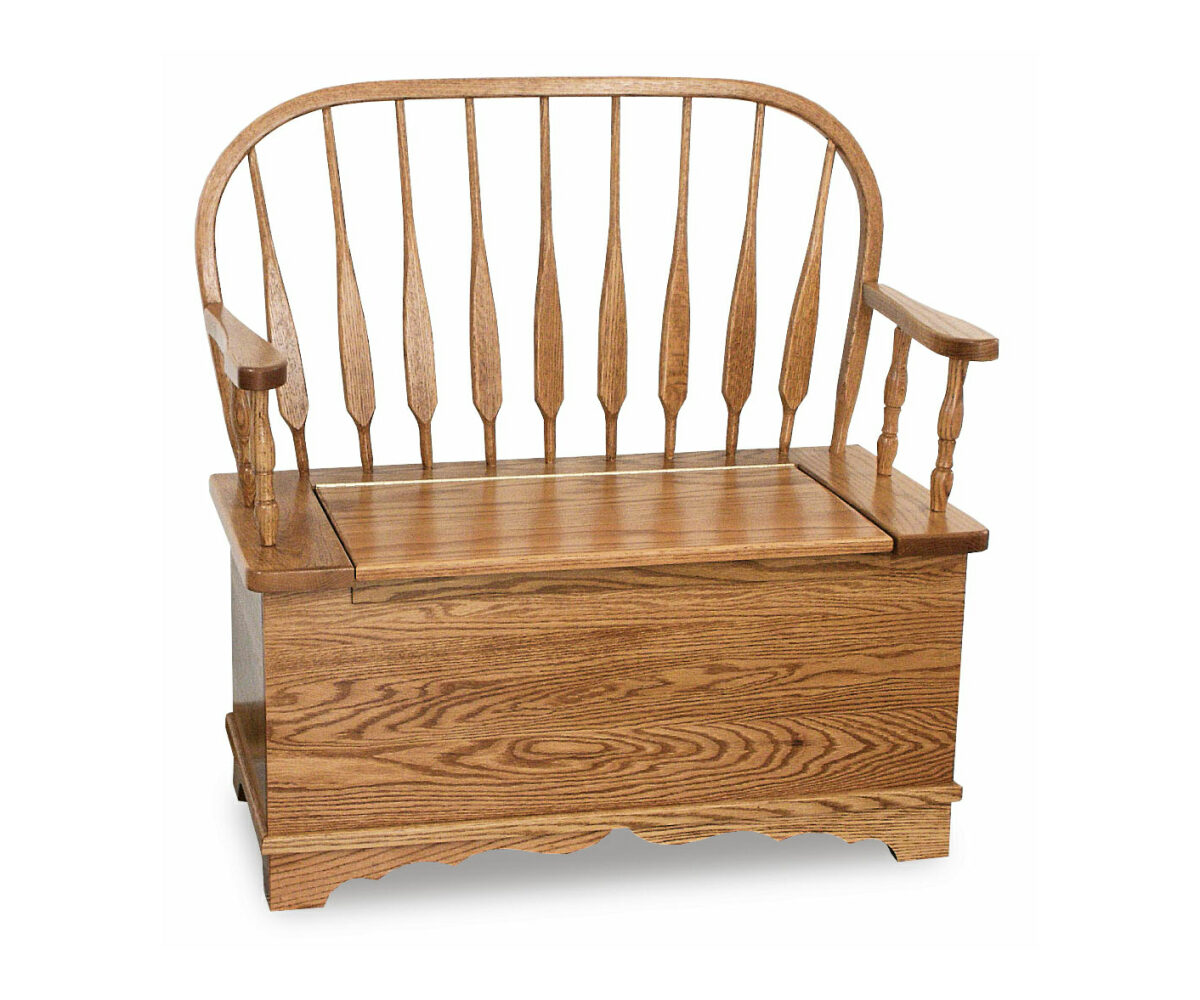 Low Feather Bow Bench - Shore Casual Furniture