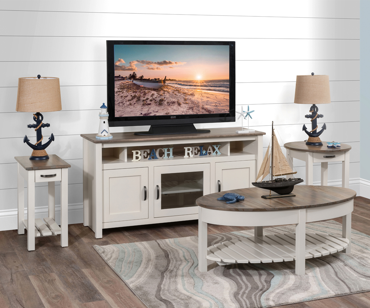 Sanibel Enclosed End Table with Magazine Rack - Image 3