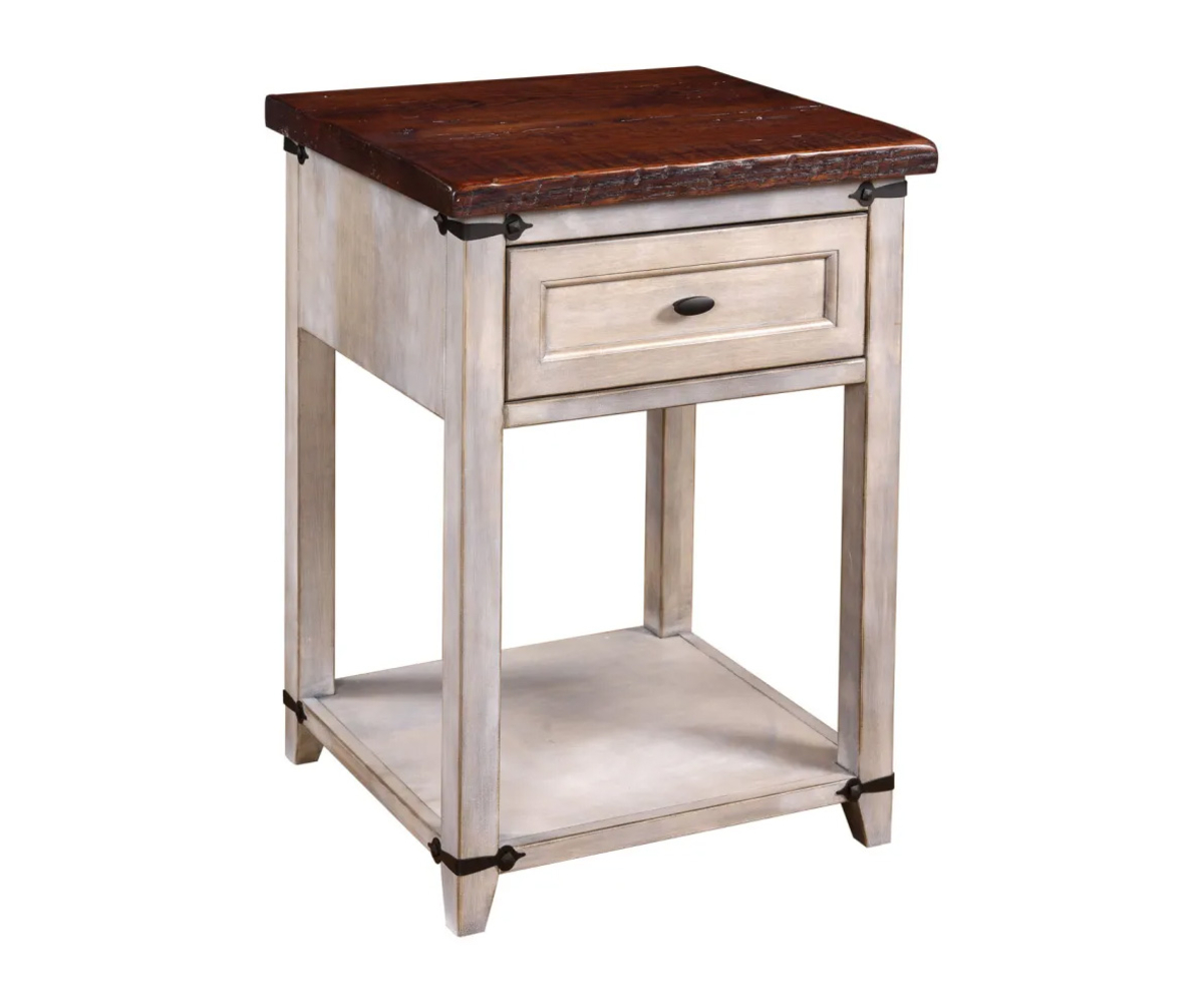 Farmhouse Heritage One Drawer Open Nightstand