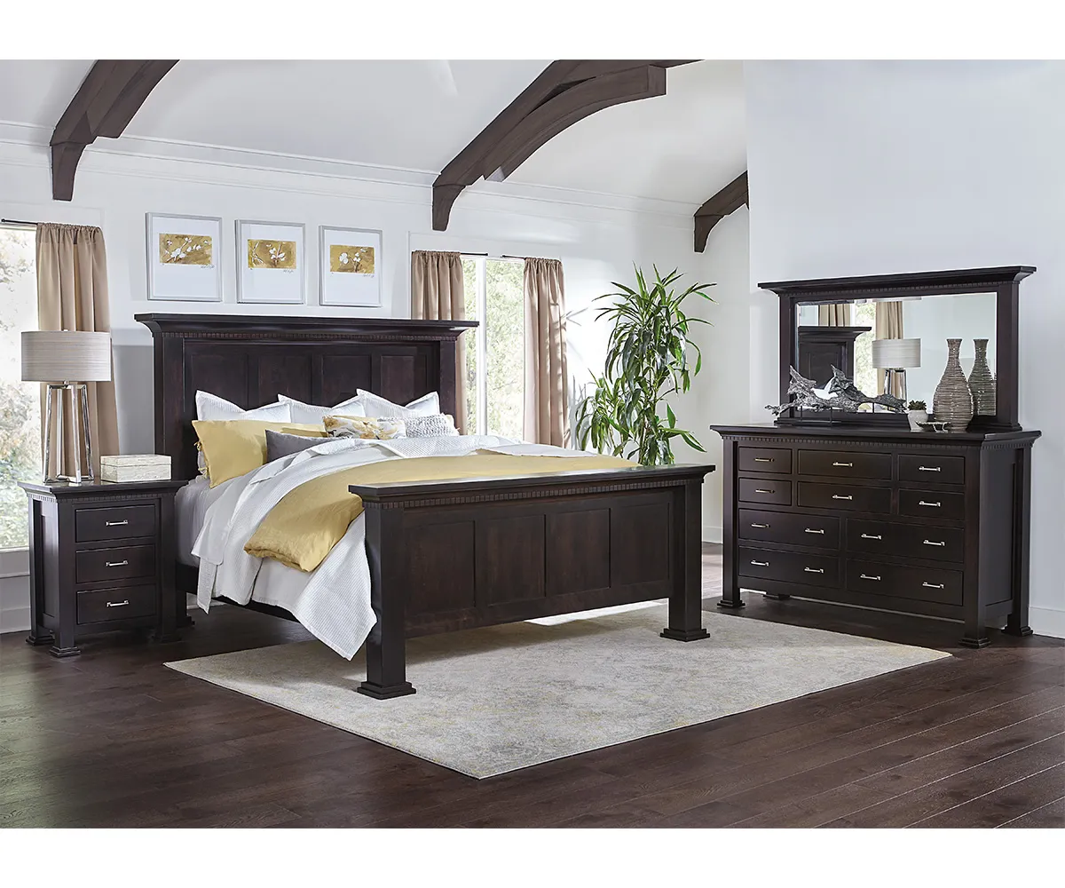 Empire Bed with Fabric Headboard - Image 4