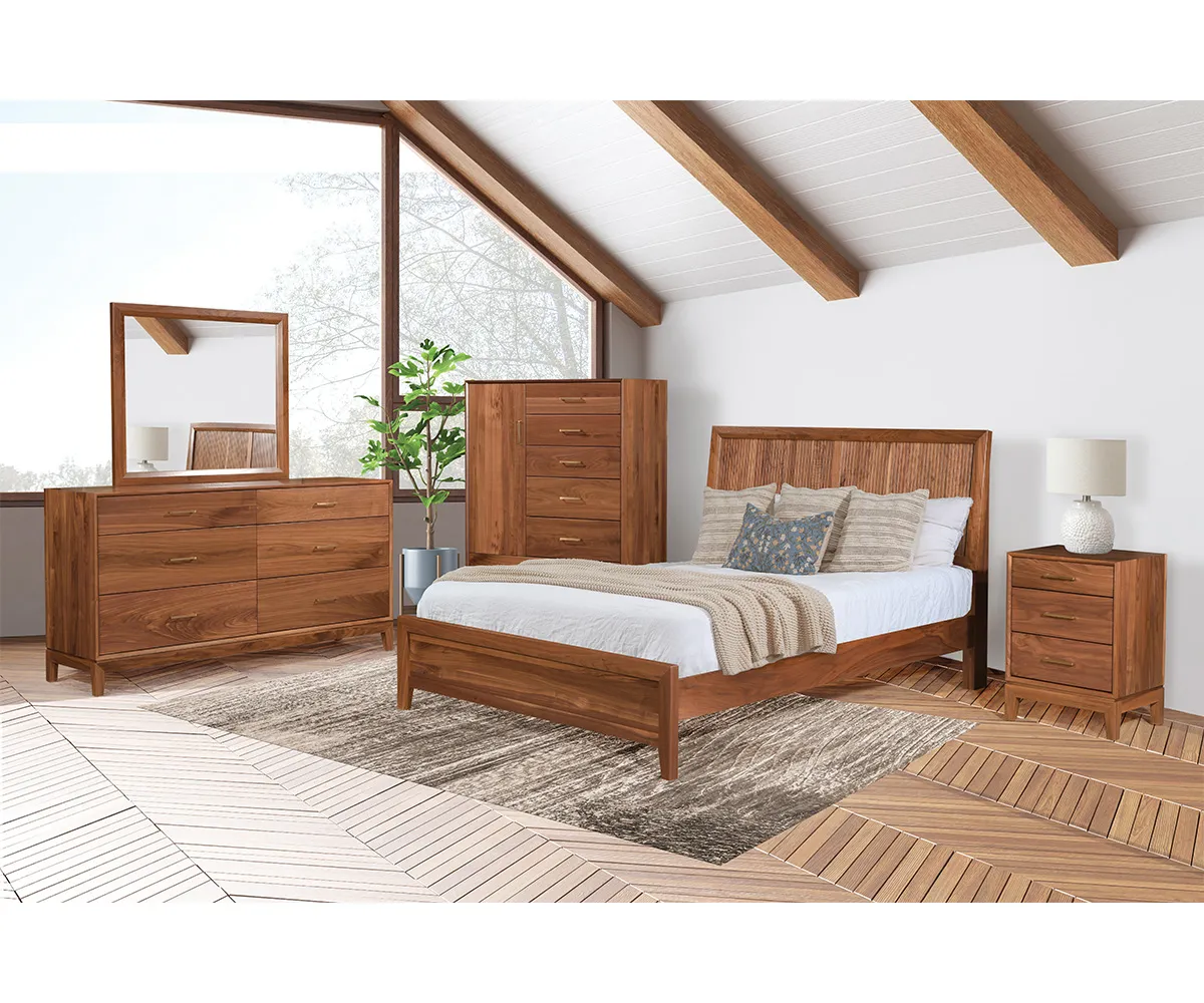 Adair Bed with Tambour Grooves - Image 4
