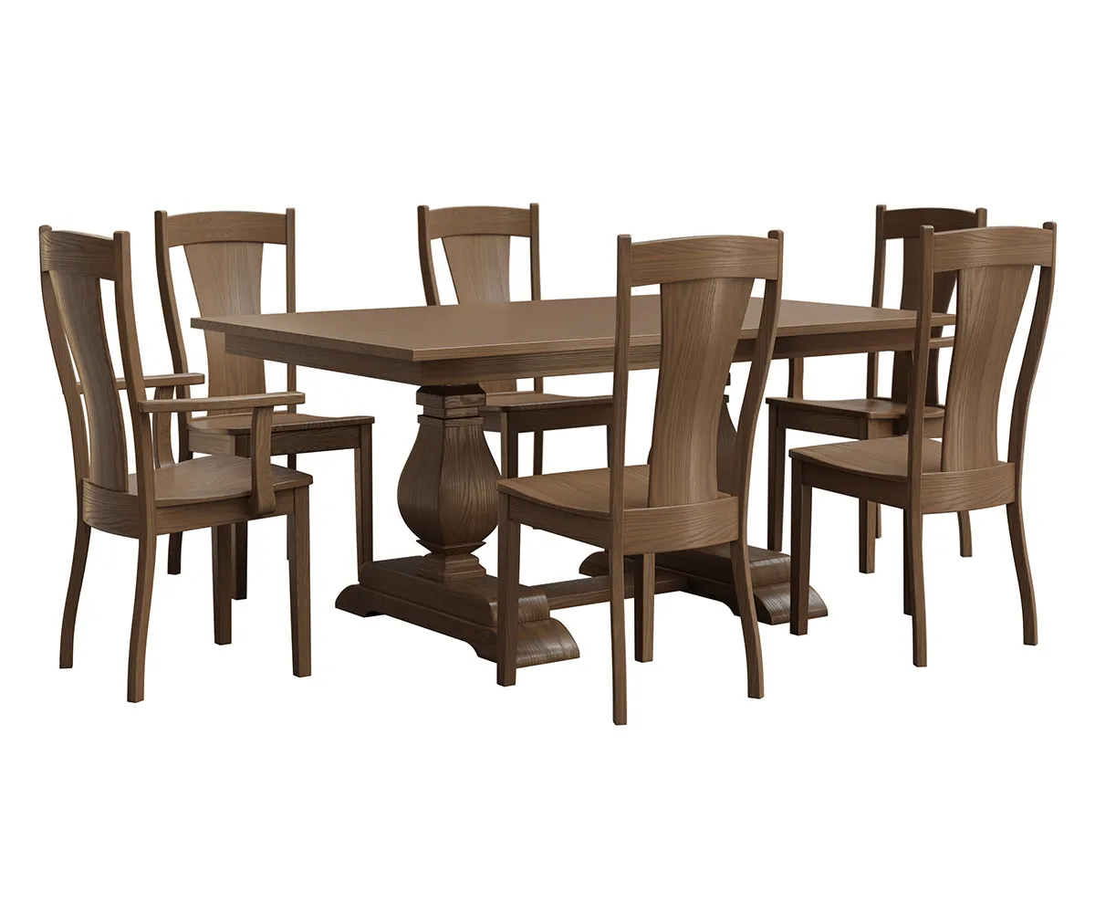 Oliver Double Pedestal Table - Image 3
