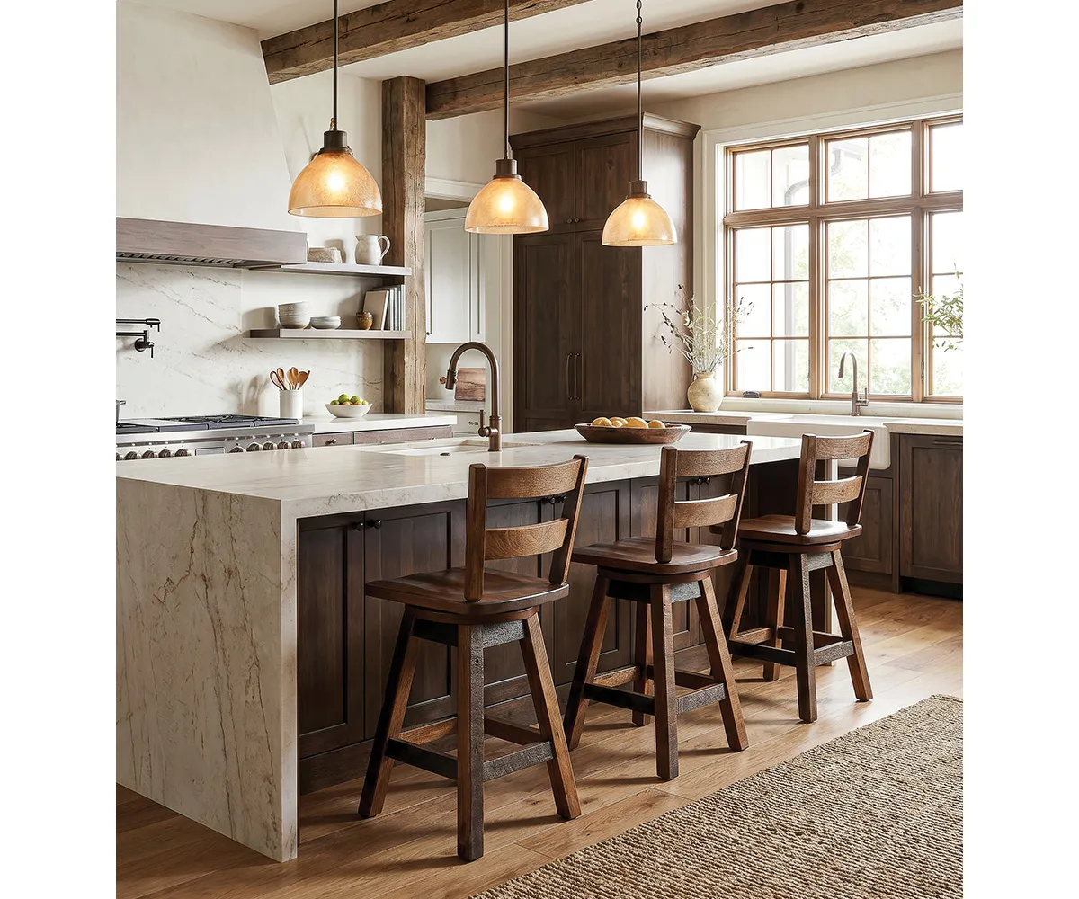 Reclaimed Raya Swivel Barstool - Image 2