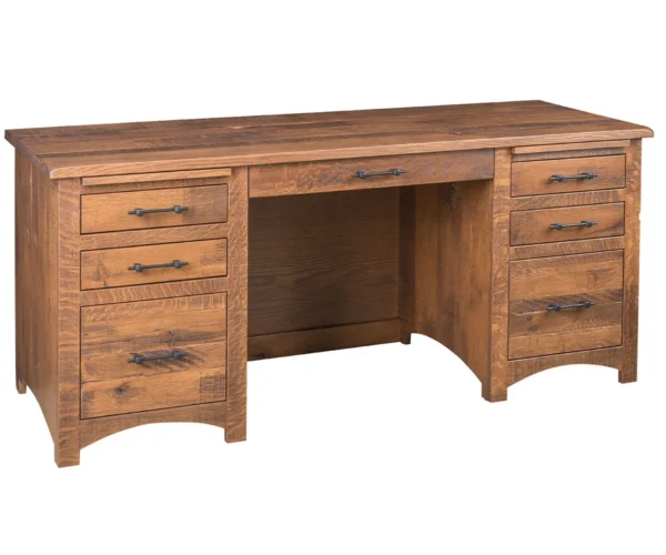Barn Floor Double Pedestal Desk