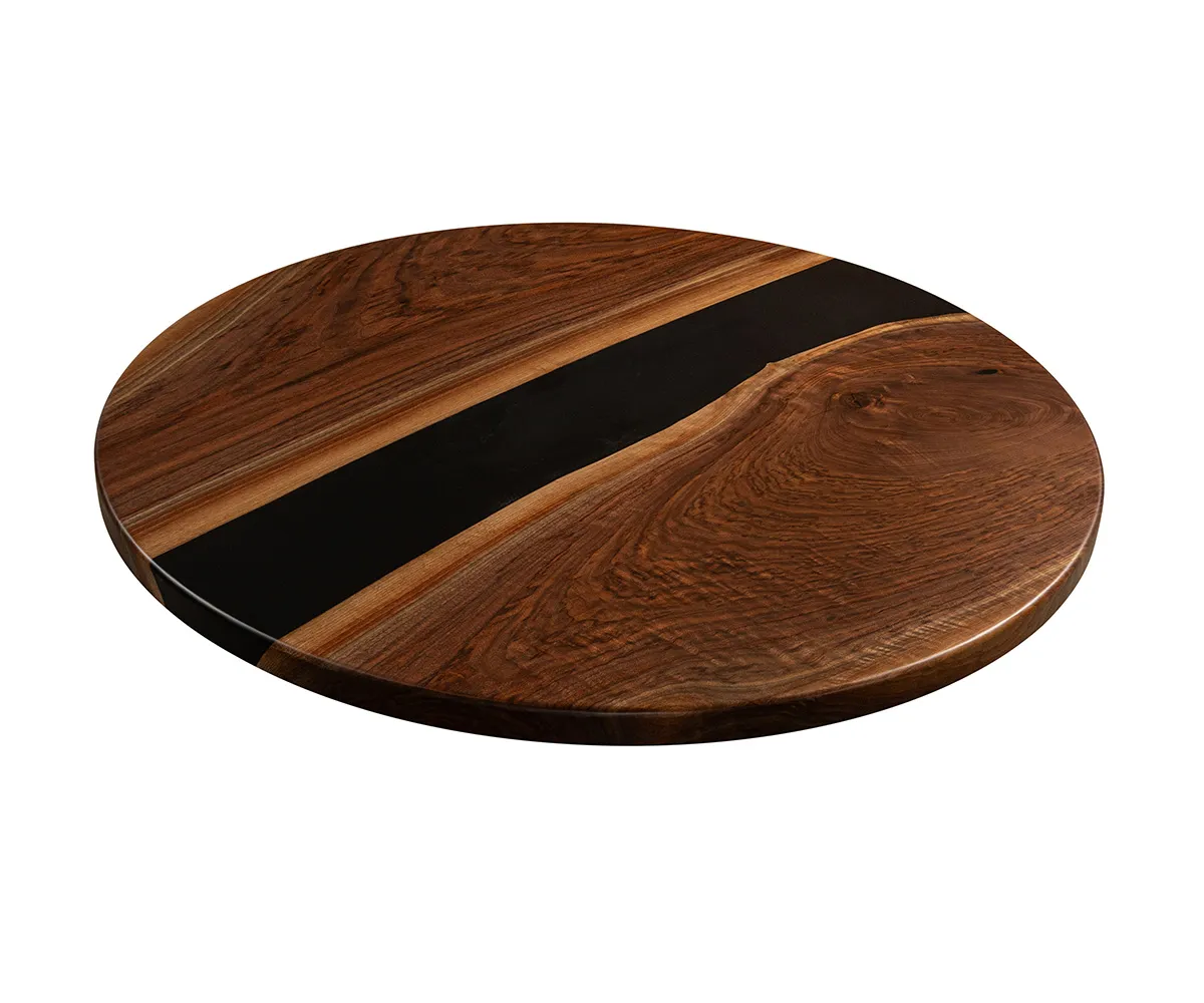 Round Black Walnut Slab - Image 2